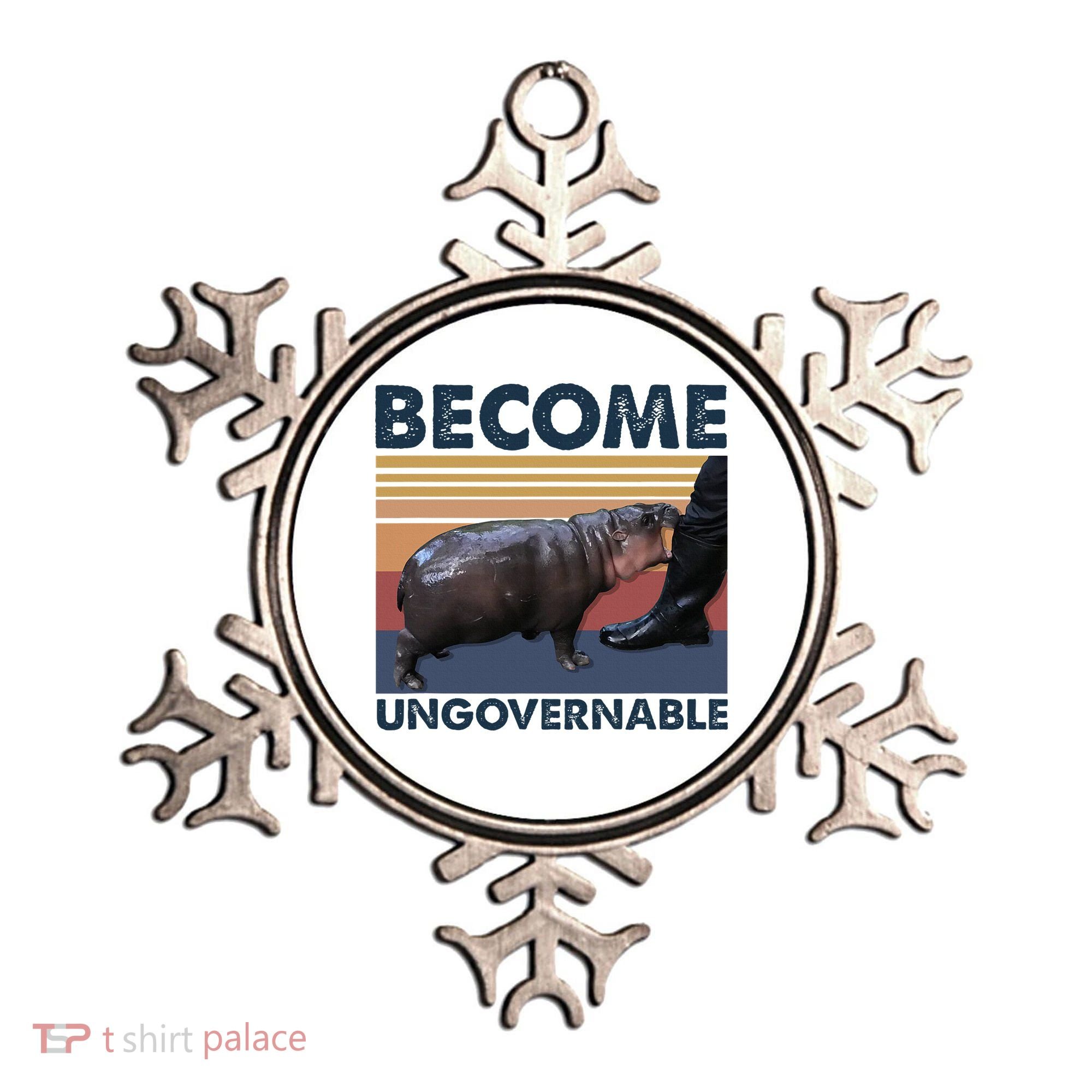 Become Ungovernable Moo Deng Cute Baby Hippo Ornament