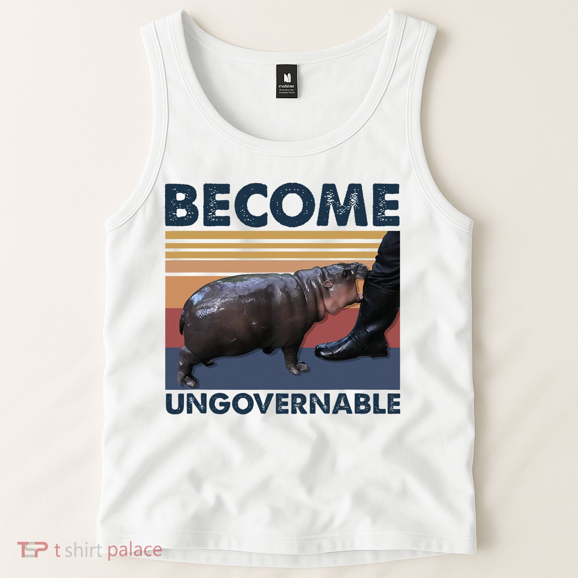 Become Ungovernable Moo Deng Cute Baby Hippo Tank Top
