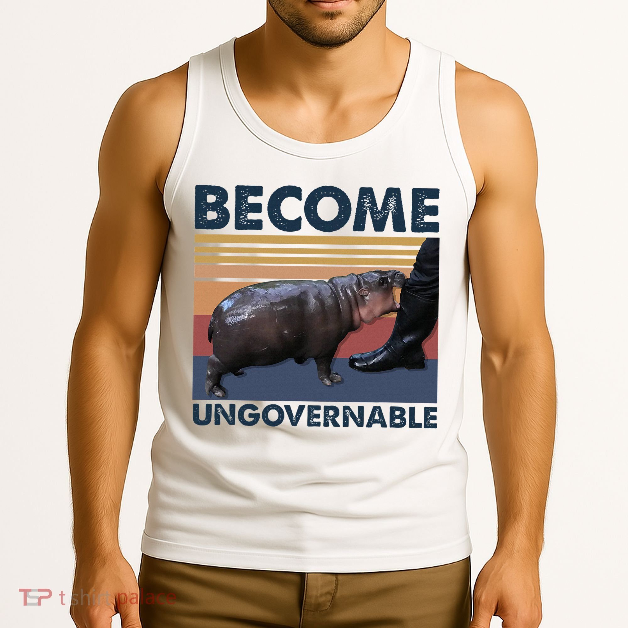 Become Ungovernable Moo Deng Cute Baby Hippo Tank Top