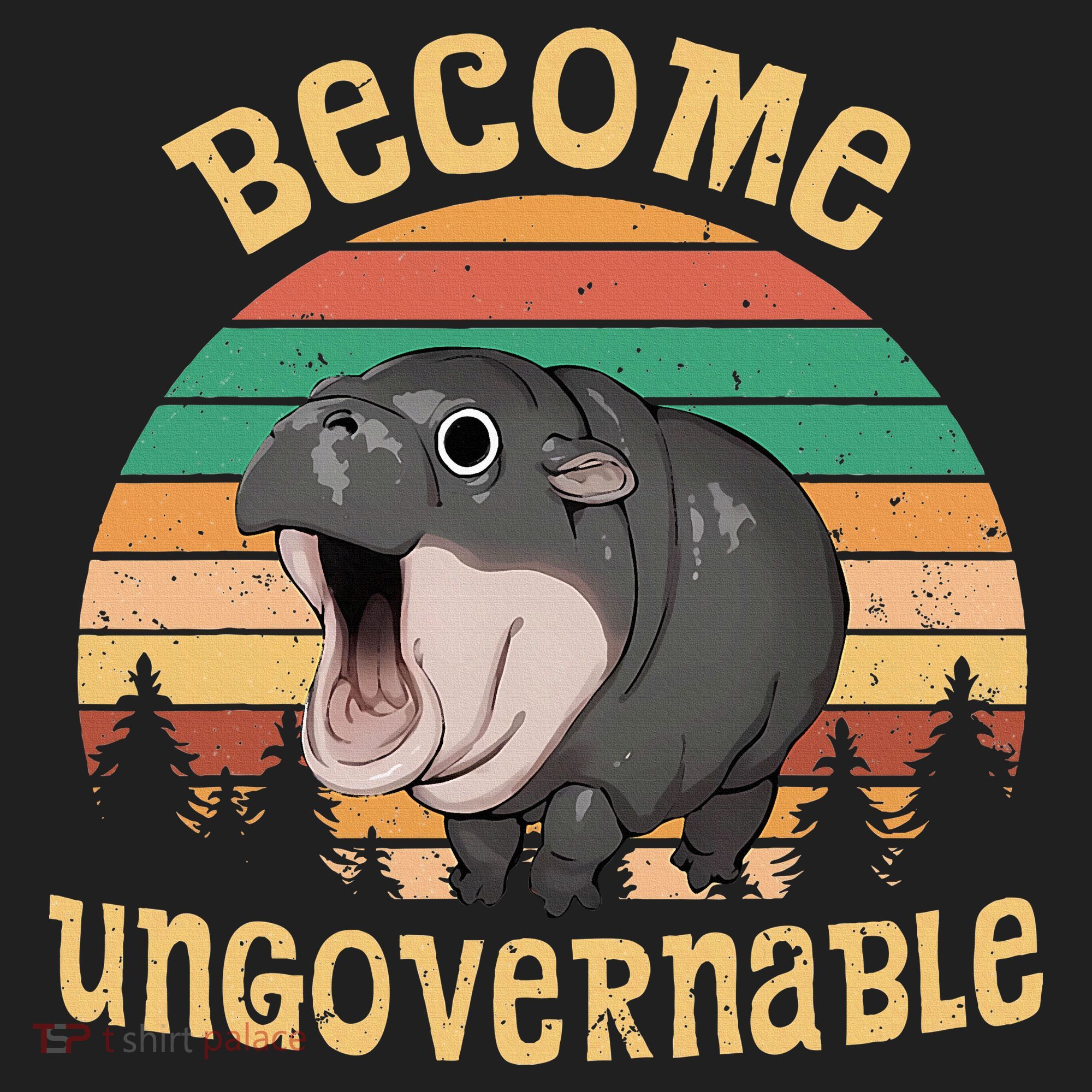 Become Ungovernable Moo Deng Baby Pygmy Hippo Women's Sweatshirt