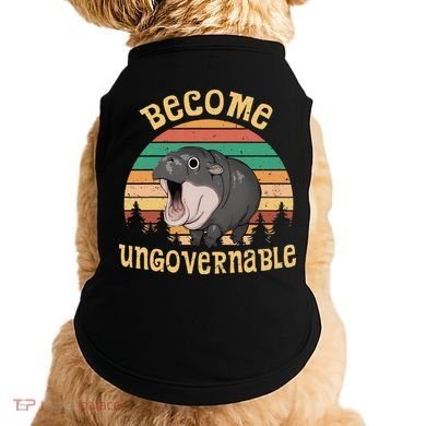 Become Ungovernable Moo Deng Baby Pygmy Hippo Doggie Tank