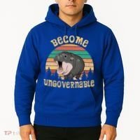 Become Ungovernable Moo Deng Baby Pygmy Hippo Hoodie thumb 2