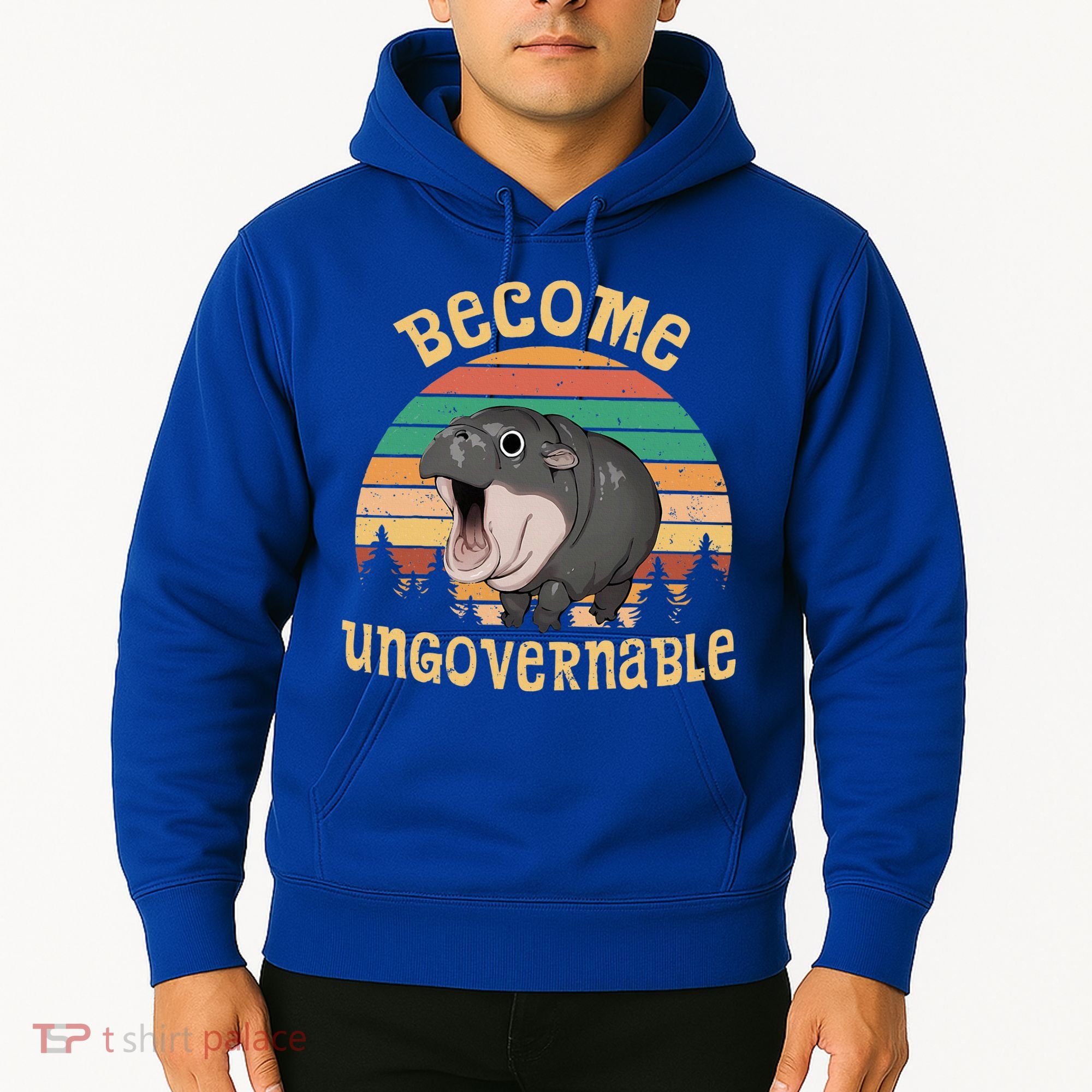 Become Ungovernable Moo Deng Baby Pygmy Hippo Hoodie