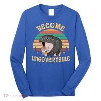 Become Ungovernable Moo Deng Baby Pygmy Hippo Long Sleeve Shirt thumb 0