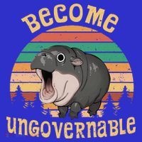 Become Ungovernable Moo Deng Baby Pygmy Hippo Long Sleeve Shirt thumb 2
