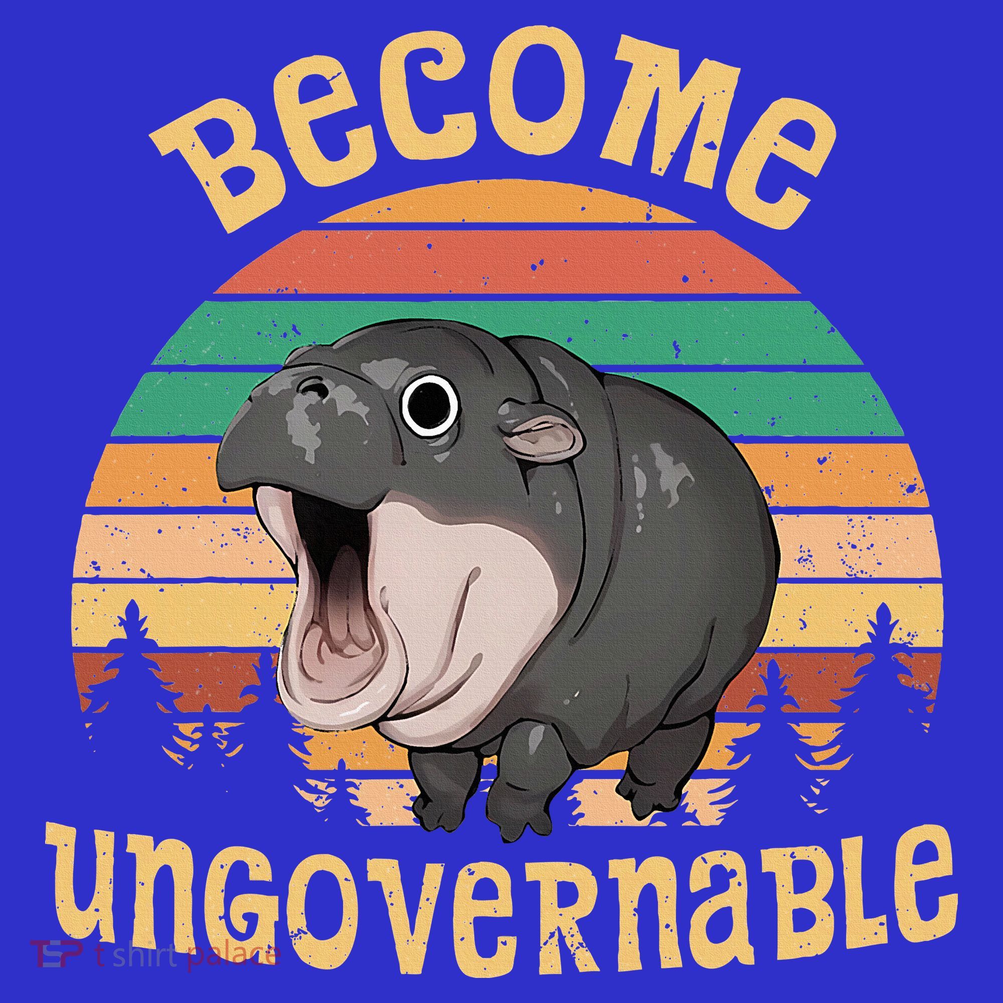 Become Ungovernable Moo Deng Baby Pygmy Hippo Long Sleeve Shirt