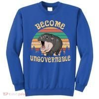 Become Ungovernable Moo Deng Baby Pygmy Hippo Sweatshirt thumb 0