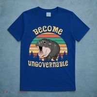 Become Ungovernable Moo Deng Baby Pygmy Hippo T-Shirt thumb 5