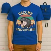 Become Ungovernable Moo Deng Baby Pygmy Hippo T-Shirt thumb 6