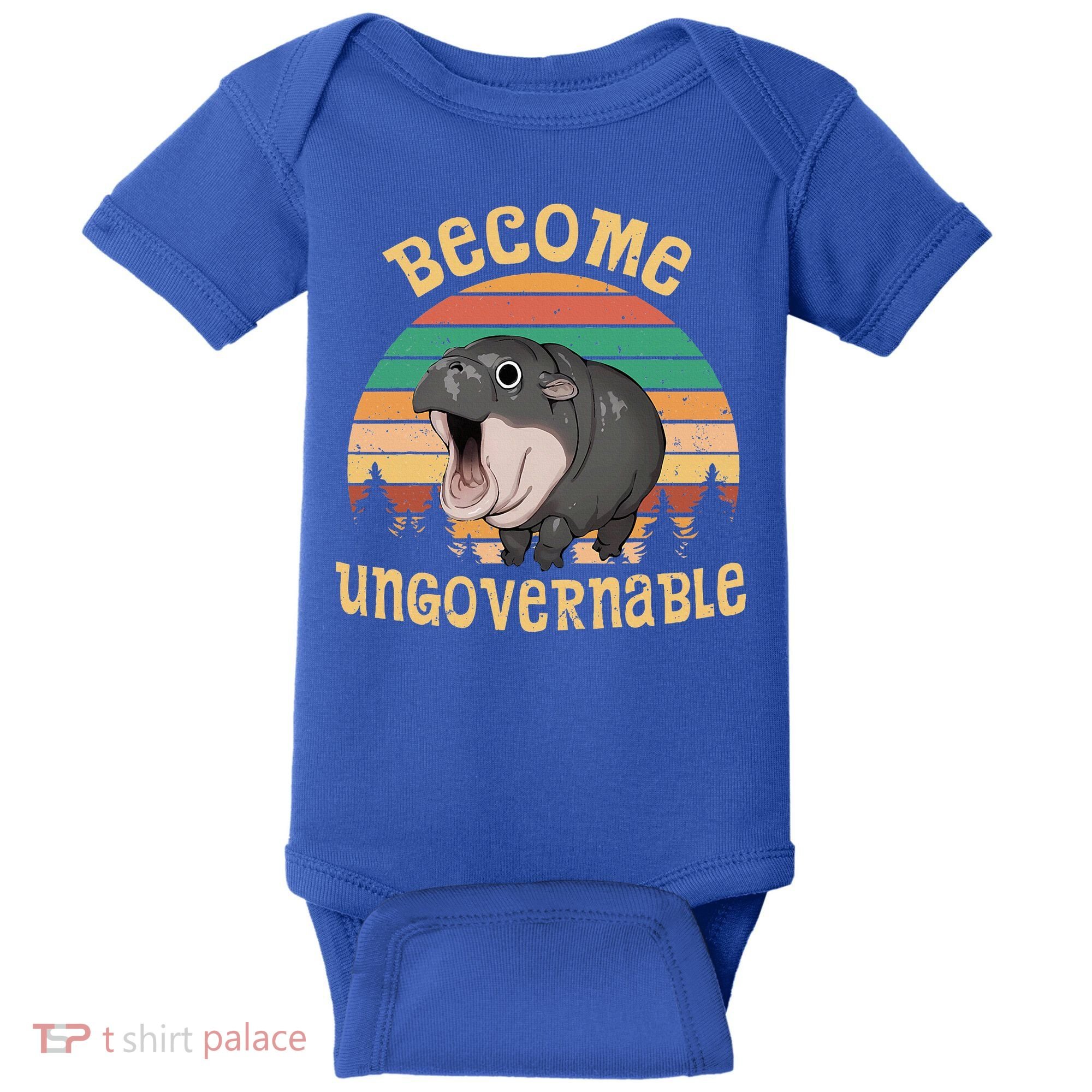 Become Ungovernable Moo Deng Baby Pygmy Hippo Baby Bodysuit