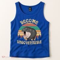 Become Ungovernable Moo Deng Baby Pygmy Hippo Tank Top thumb 2