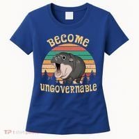 Become Ungovernable Moo Deng Baby Pygmy Hippo Women's T-Shirt thumb 0
