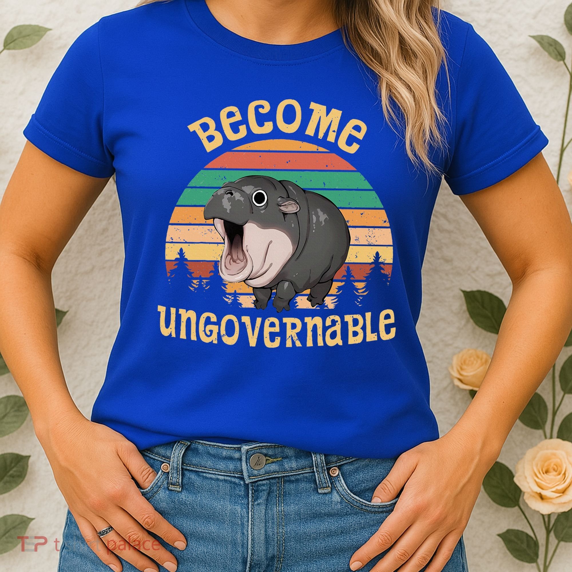 Become Ungovernable Moo Deng Baby Pygmy Hippo Women's T-Shirt