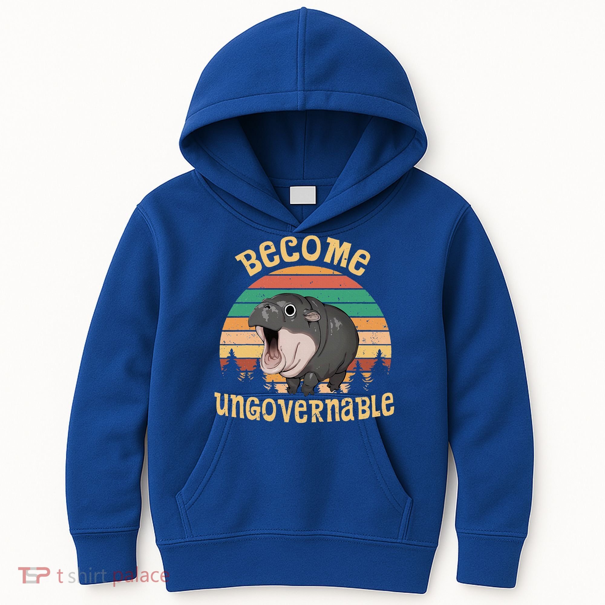 Become Ungovernable Moo Deng Baby Pygmy Hippo Kids Hoodie