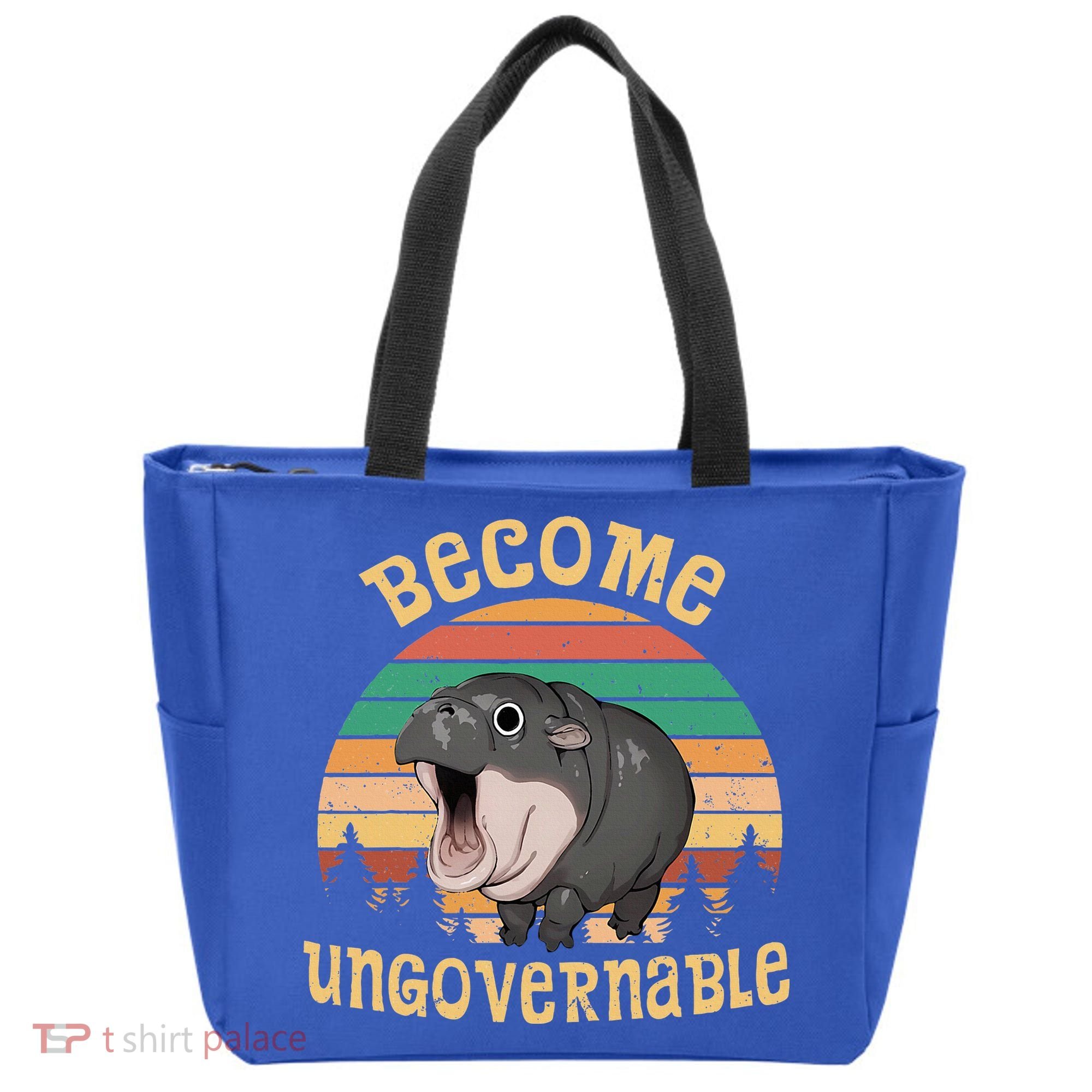 Become Ungovernable Moo Deng Baby Pygmy Hippo Tote Bag