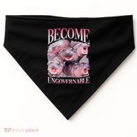 Become Ungovernable Moo Deng Funny Baby Hippo USA-Made Doggie Bandana thumb 0