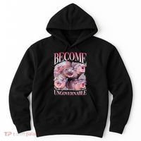 Become Ungovernable Moo Deng Funny Baby Hippo Hoodie thumb 0
