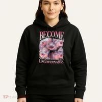 Become Ungovernable Moo Deng Funny Baby Hippo Hoodie thumb 5