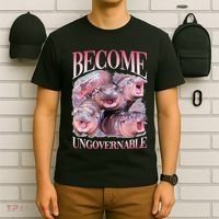 Become Ungovernable Moo Deng Funny Baby Hippo T-Shirt thumb 6