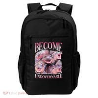 Become Ungovernable Moo Deng Funny Baby Hippo Backpack thumb 0