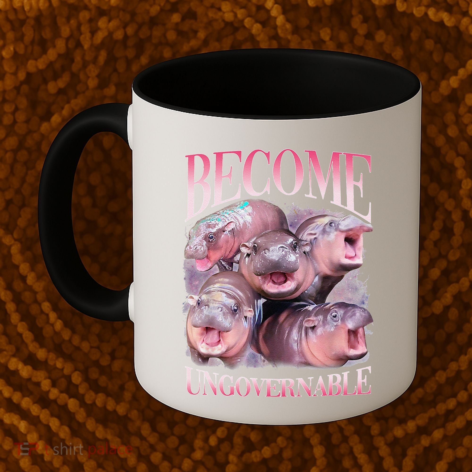 Become Ungovernable Moo Deng Funny Baby Hippo Coffee Mug