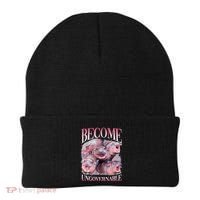Become Ungovernable Moo Deng Funny Baby Hippo Beanie thumb 0