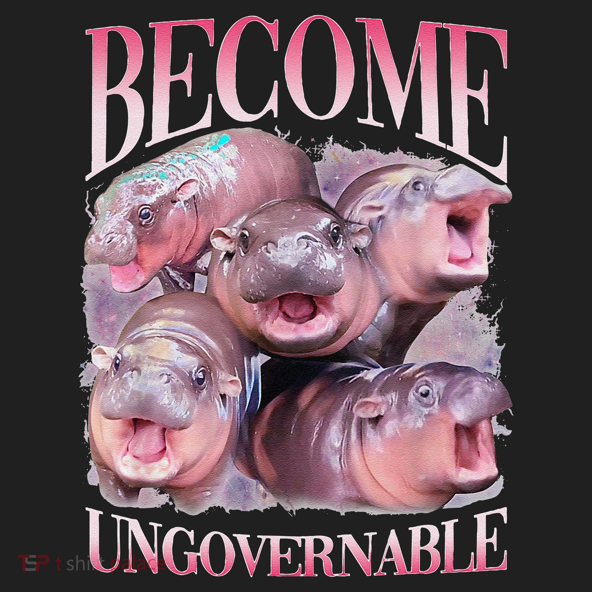 Become Ungovernable Moo Deng Funny Baby Hippo Beanie