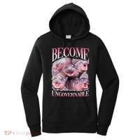 Become Ungovernable Moo Deng Funny Baby Hippo Women's Hoodie thumb 0