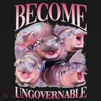 Become Ungovernable Moo Deng Funny Baby Hippo Women's Hoodie thumb 2