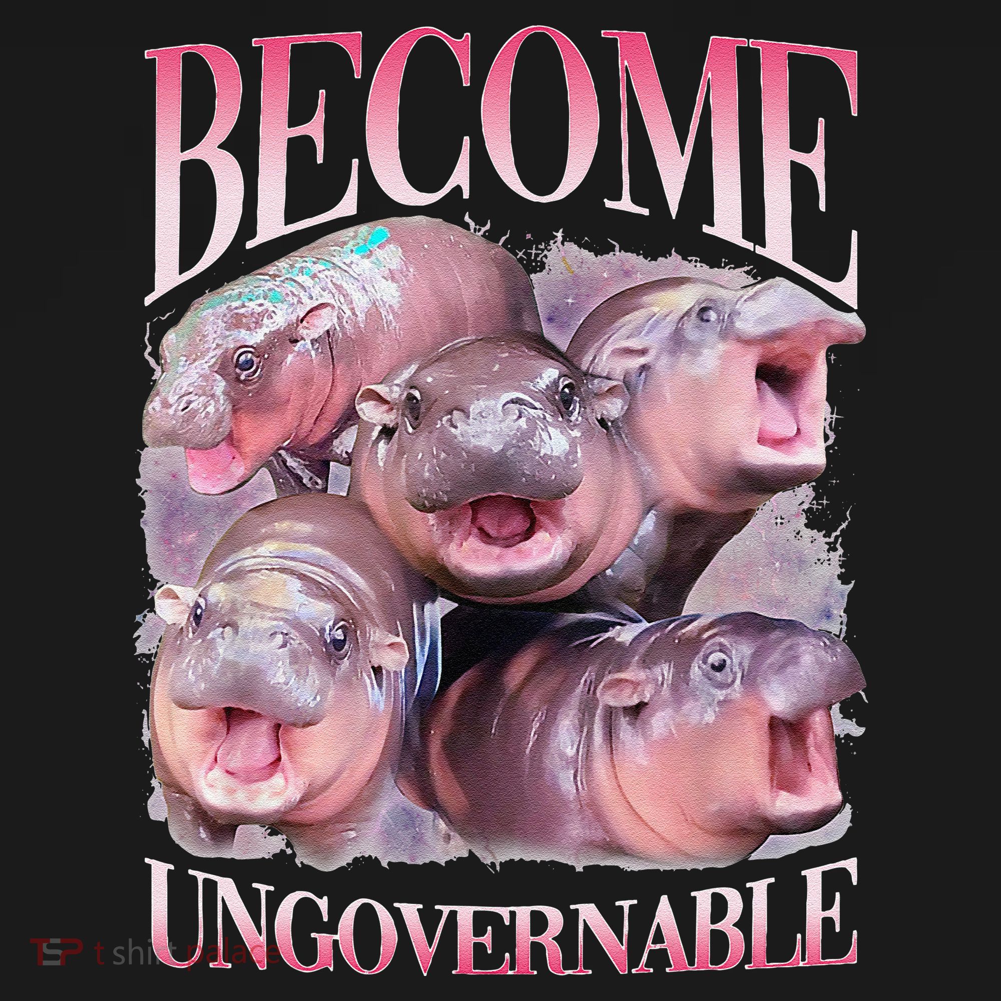 Become Ungovernable Moo Deng Funny Baby Hippo Women's Hoodie