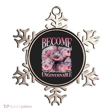 Become Ungovernable Moo Deng Funny Baby Hippo Ornament