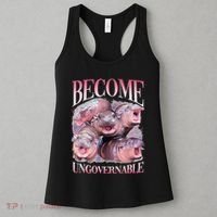 Become Ungovernable Moo Deng Funny Baby Hippo Women's Tank Top thumb 3