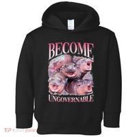 Become Ungovernable Moo Deng Funny Baby Hippo Toddler Hoodie thumb 0