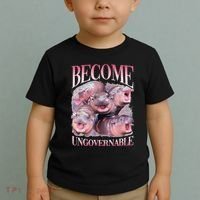 Become Ungovernable Moo Deng Funny Baby Hippo Toddler T-Shirt thumb 2