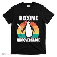 Become Ungovernable Meme Funny Penguin Meme Retro Vintage T-Shirt thumb 0