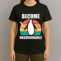 Become Ungovernable Meme Funny Penguin Meme Retro Vintage T-Shirt thumb 4