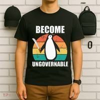 Become Ungovernable Meme Funny Penguin Meme Retro Vintage T-Shirt thumb 6