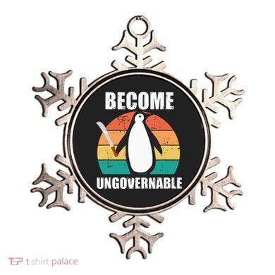 Become Ungovernable Meme Funny Penguin Meme Retro Vintage Ornament