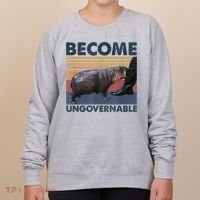 Become Ungovernable Moo Deng Humor Women's Sweatshirt thumb 0