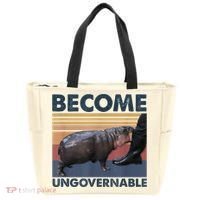Become Ungovernable Moo Deng Humor Tote Bag thumb 0