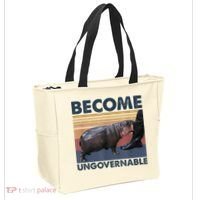 Become Ungovernable Moo Deng Humor Tote Bag thumb 2