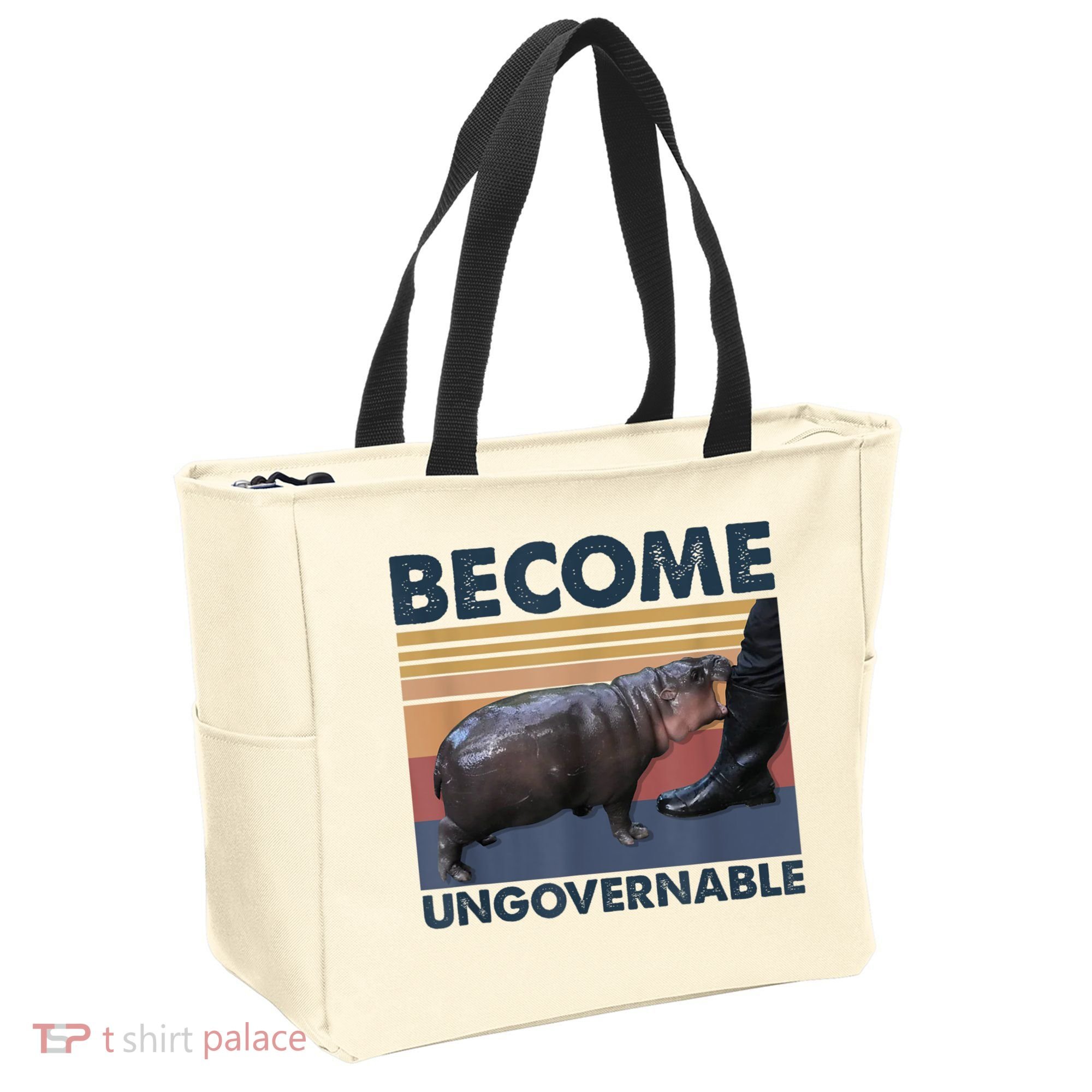 Become Ungovernable Moo Deng Humor Tote Bag
