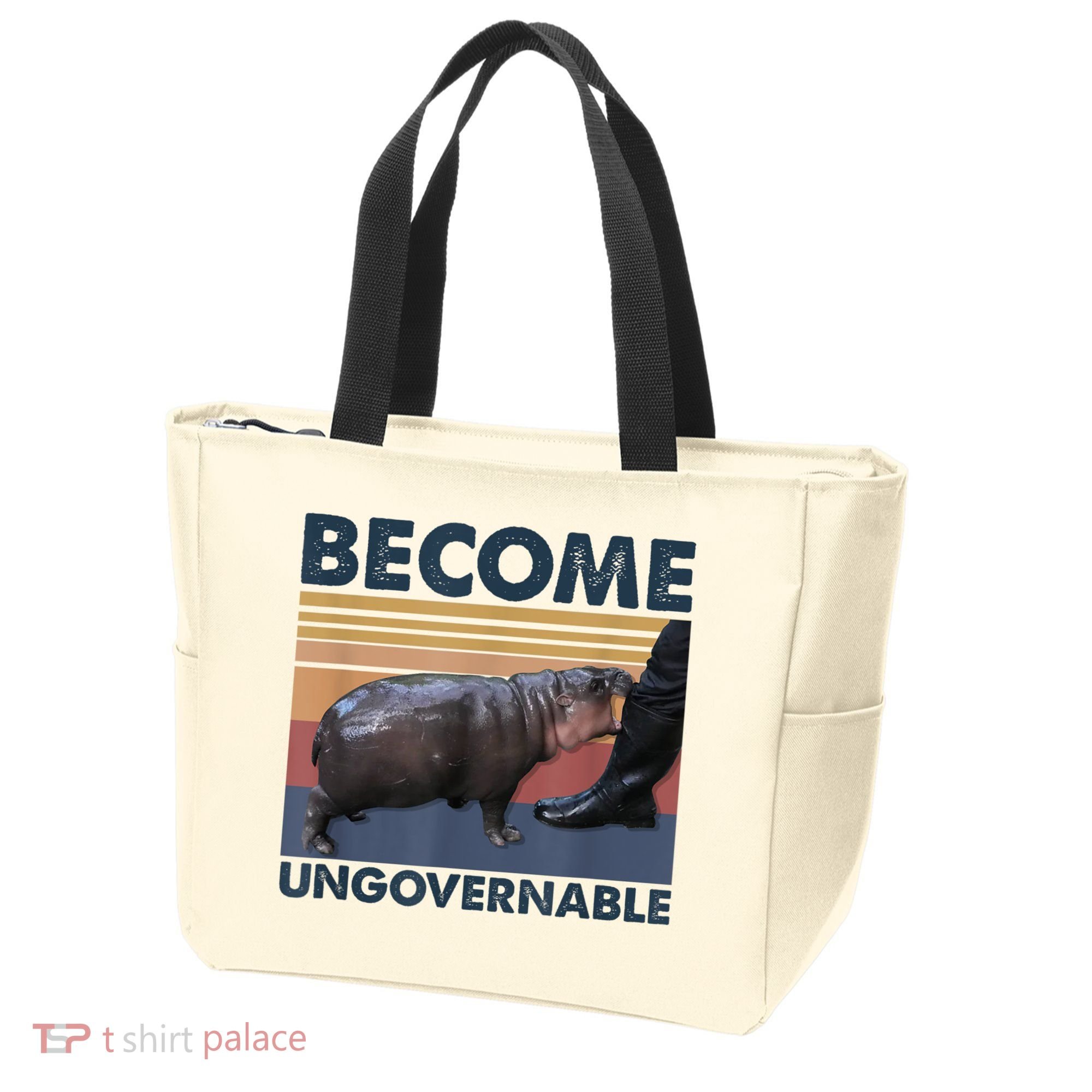 Become Ungovernable Moo Deng Humor Tote Bag