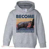 Become Ungovernable Moo Deng Humor Toddler Hoodie thumb 0
