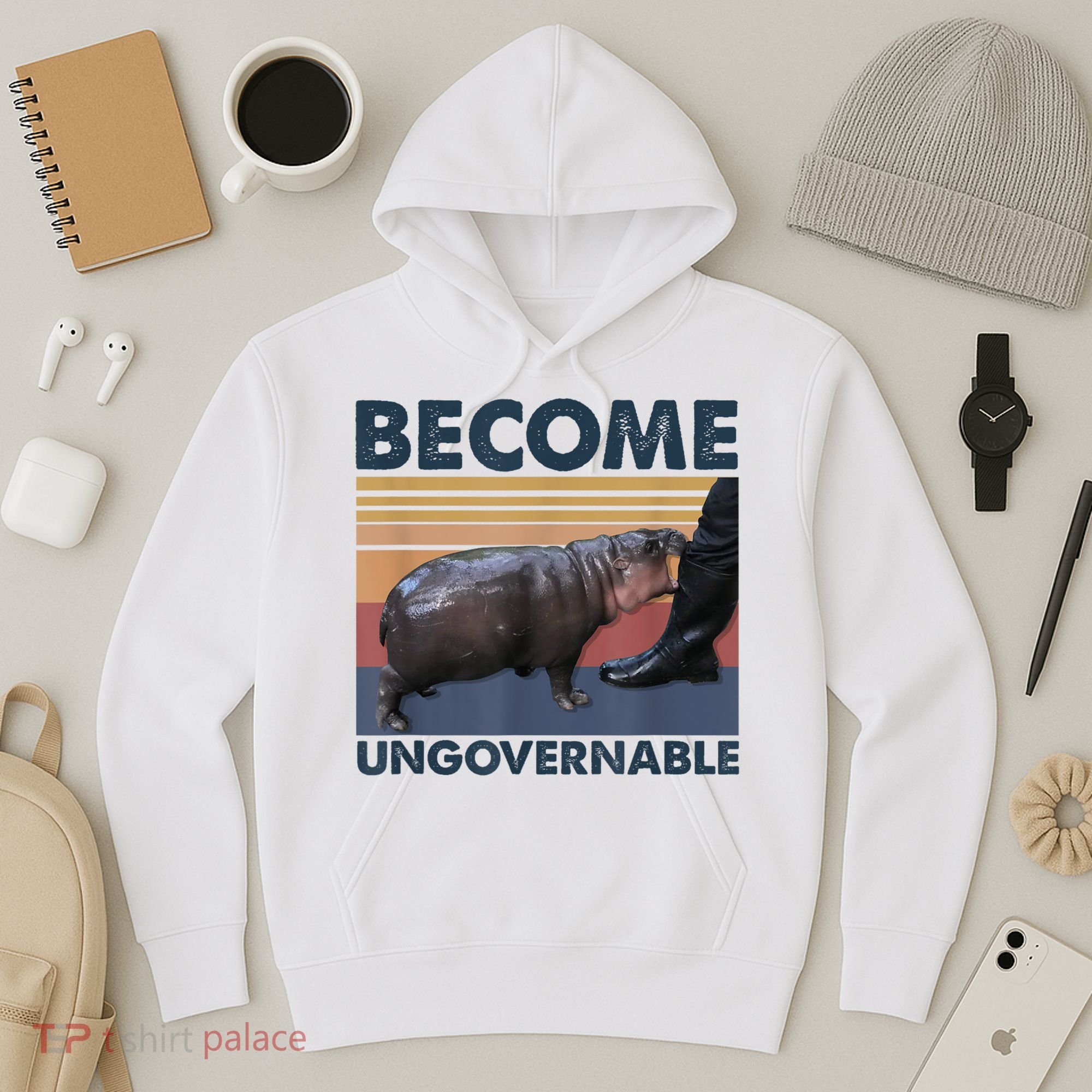 Become Ungovernable Moo Deng Humor Hoodie