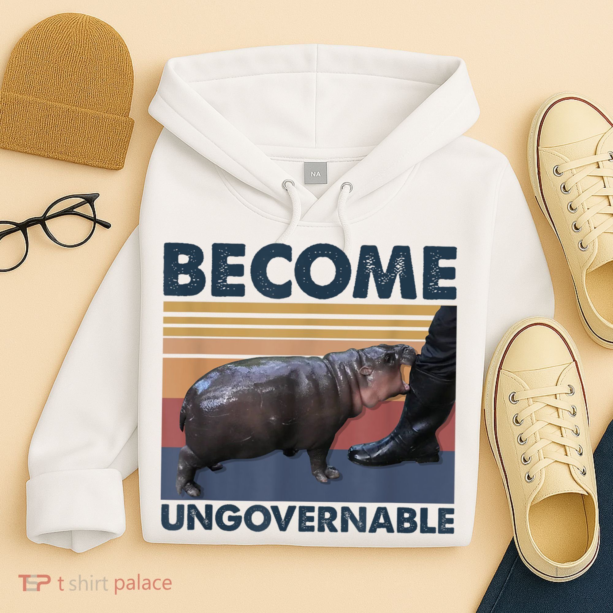 Become Ungovernable Moo Deng Humor Hoodie
