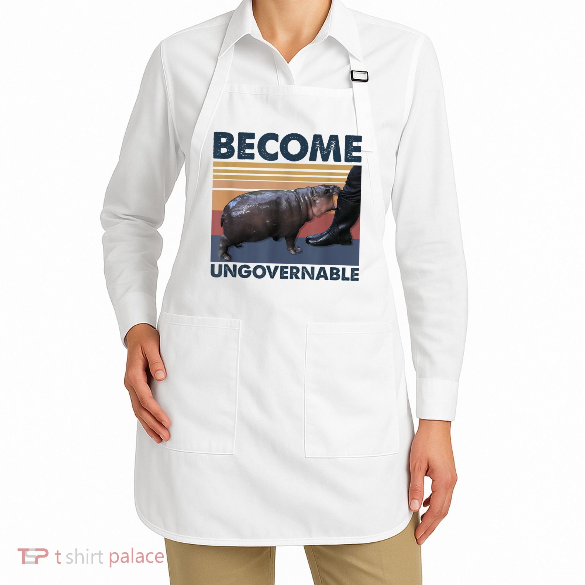Become Ungovernable Moo Deng Humor Apron