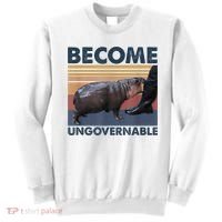 Become Ungovernable Moo Deng Humor Sweatshirt thumb 0