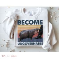 Become Ungovernable Moo Deng Humor Sweatshirt thumb 2
