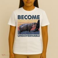 Become Ungovernable Moo Deng Humor T-Shirt thumb 4
